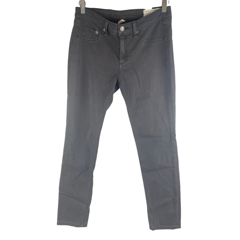 𝅺rag and Bone legging style jeans in gunmetal size 28"